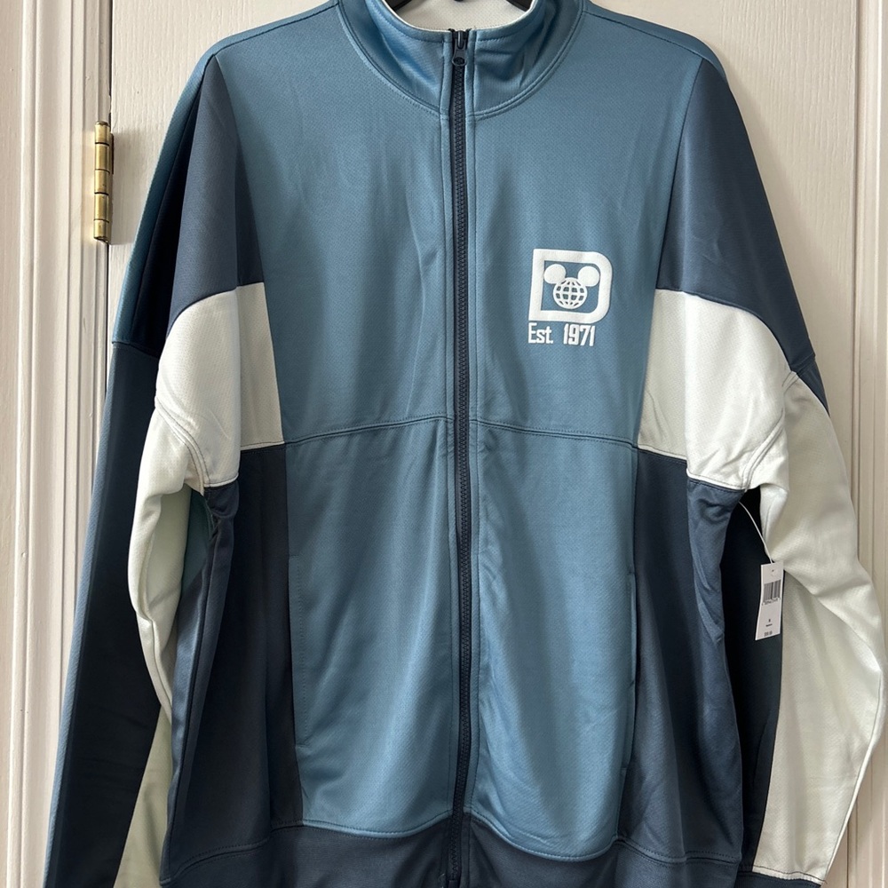 NWT Disney Spirit Jersey Blue Zip Up Long Sleeve Jacket Disney World SZ M or L - Picture 8 of 8
